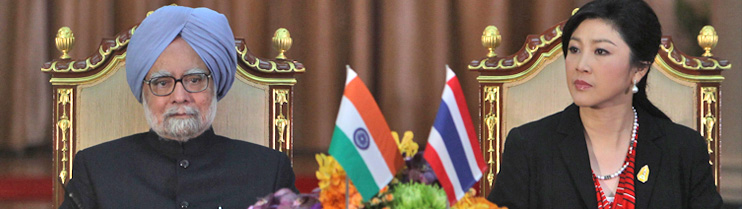  Prime Minister Dr. Manmohan Singh meets H.E. Ms. Yingluck Shinawatra, Prime Minister of Thailand in Bangkok on May 30, 2013