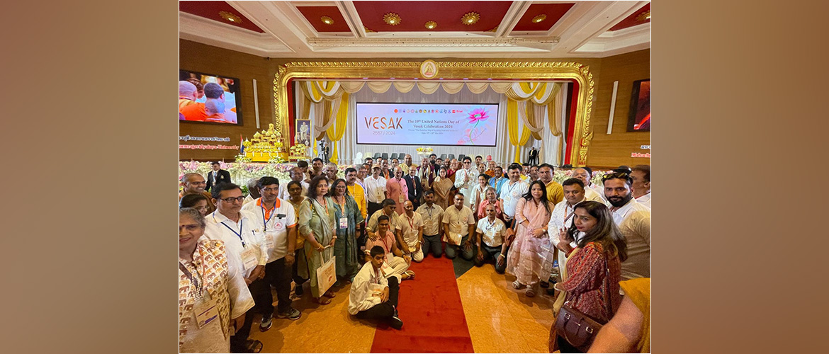  A 72 member delegation from India & Mission officials participate at the 19th United Nations Day of Vesak celebration at Mahachulalongkorn Rajavidyalaya in Ayutthaya in Thailand