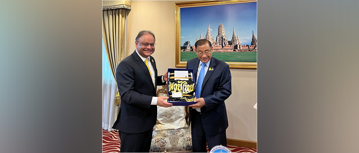  Ambassador Nagesh Singh called on Minister of Tourism and Sports of Thailand H.E. Mr. Sermsak Pongpanit.