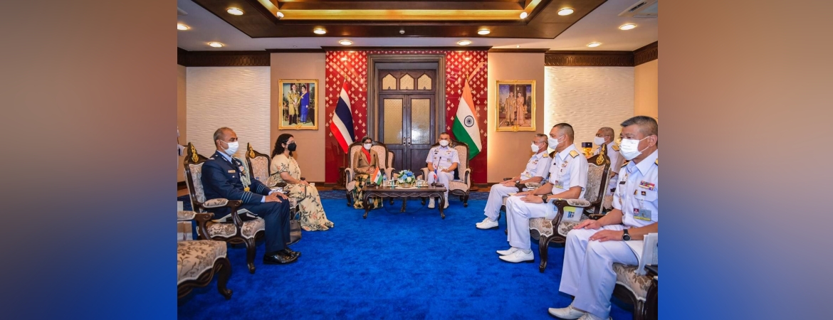  Ambassador Suchitra Durai called on the Commander-in-Chief of Royal Thai Navy, Admiral Somprasong Nilsamai on 21 January 2022