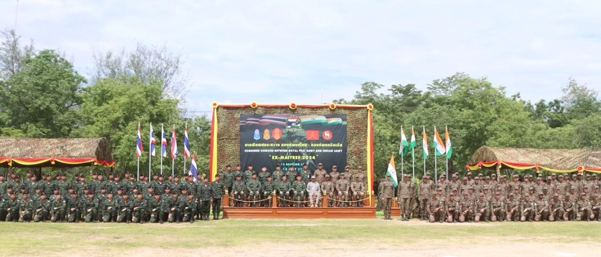  The 13th edition of Joint Military Exercise MAITREE between IndianArmy & RoyalThailandArmy at Fort Vachiraprakan in Thailand