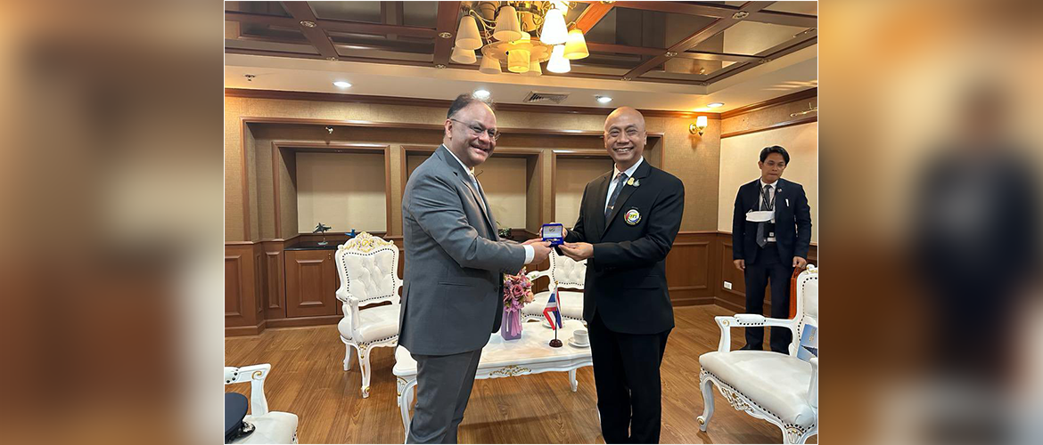  Ambassador Nagesh Singh called on General Choochart Buakhao Director General, Defence Technology Institute, Royal Thai Army.