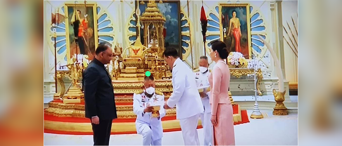  Ambassador Nagesh Singh presented his credentials to His Majesty King Maha Vajiralongkorn Phra Vajiraklaochaoyuhua of Thailand.
