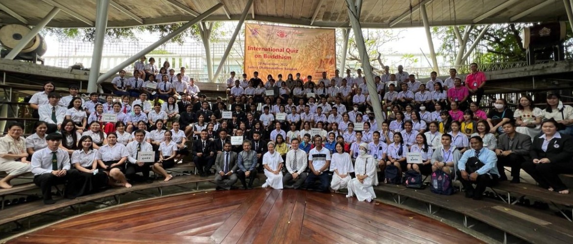  The Embassy, in association with Sathira Bhammasathan Foundation, Bangkok organized an International Quiz on Buddhism on 10 November 2022