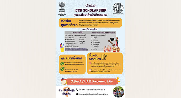  ICCR Scholarship for the academic year 2023-24