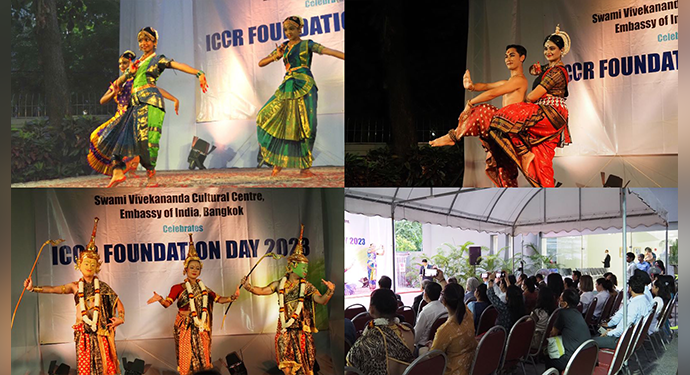  Cultural performance by ICCR Scholars and SVCC Students and Artists during a Celebration of ICCR's Foundation Day on April 10, 2023, at the Embassy